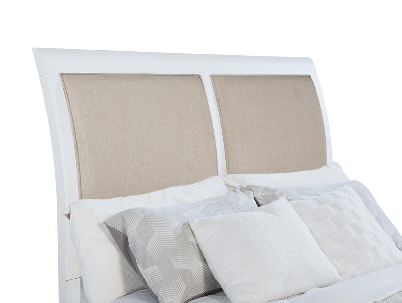 Bexhill 56-inch Upholstered California King Panel Bed White - 223471KW