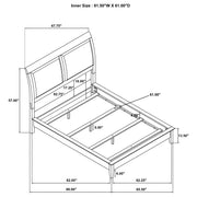 Bexhill 56-inch Upholstered Queen Panel Bed White - 223471Q