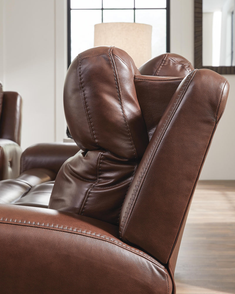 Bexhurst Mahogany Power Reclining Sofa - PCU1210215