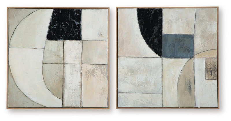 Bexlen Tan/Taupe/Black Wall Art (Set of 2) - A8000498