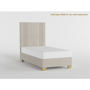 BHE5878BE-39* (2) 39” Beige Microfiber Platform Bed - BHE5878BE-39*