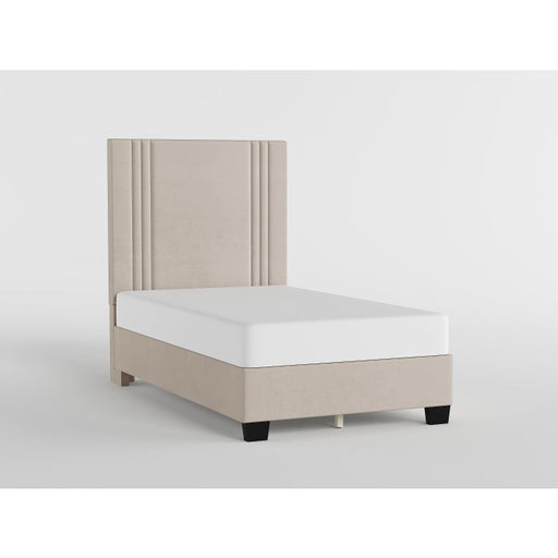 BHE5878BE-44* (2) 44" Beige Microfiber Platform Bed - BHE5878BE-44*