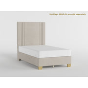 BHE5878BE-44* (2) 44" Beige Microfiber Platform Bed - BHE5878BE-44*