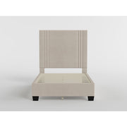 BHE5878BE-48* (2) 48" Beige Microfiber Platform Bed - BHE5878BE-48*