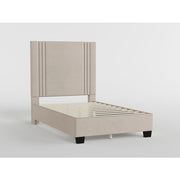 BHE5878BE-48* (2) 48" Beige Microfiber Platform Bed - BHE5878BE-48*