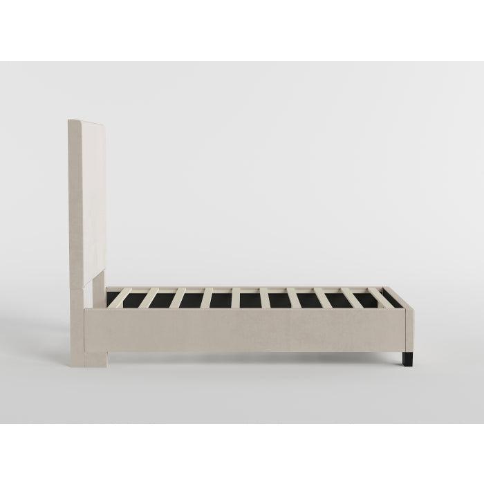 BHE5878BE-48* (2) 48" Beige Microfiber Platform Bed - BHE5878BE-48*