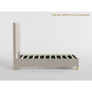BHE5878BE-48* (2) 48" Beige Microfiber Platform Bed - BHE5878BE-48*