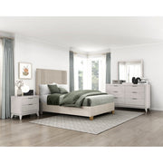 BHE5878BE-48* (2) 48" Beige Microfiber Platform Bed - BHE5878BE-48*