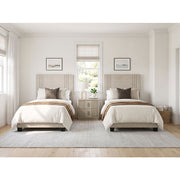 BHE5878BE-48* (2) 48" Beige Microfiber Platform Bed - BHE5878BE-48*