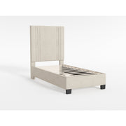BHE5878NLB-39* (2) 39” Light Beige Microfiber Platform Bed - BHE5878NLB-39*