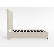 BHE5878NLB-48* (2) 48” Light Beige Microfiber Platform Bed - BHE5878NLB-48*