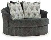 Biddeford Shadow Oversized Swivel Accent Chair - 3550421