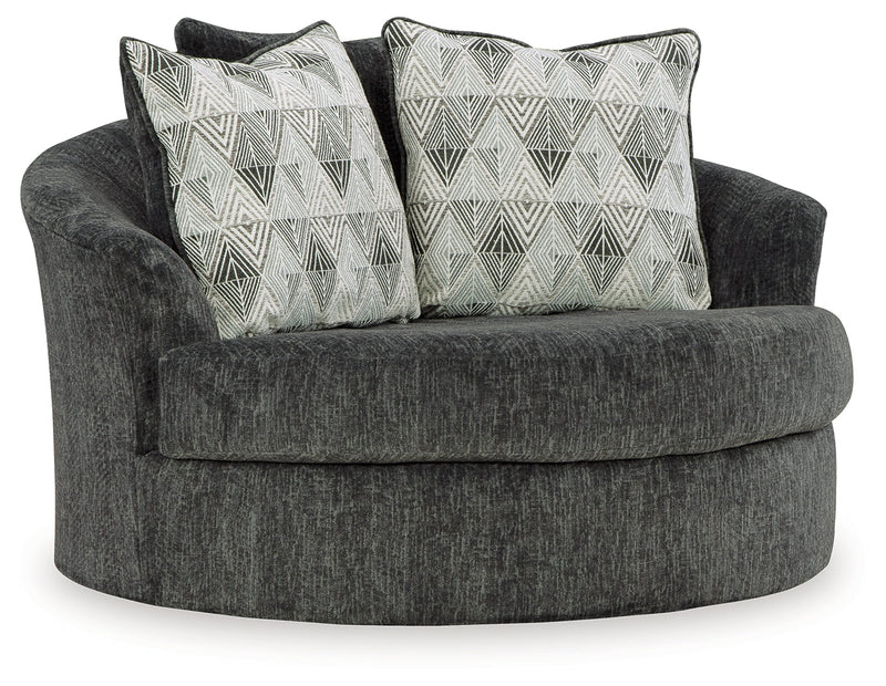 Biddeford Shadow Oversized Swivel Accent Chair - 3550421