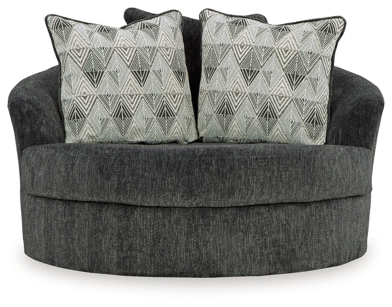 Biddeford Shadow Oversized Swivel Accent Chair - 3550421
