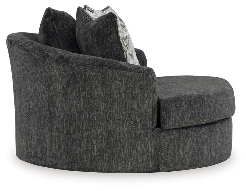Biddeford Shadow Oversized Swivel Accent Chair - 3550421