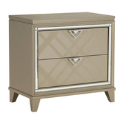 Bijou Champagne LED Upholstered Storage Platform Bedroom Set - Lara FurnitureBedroom Set