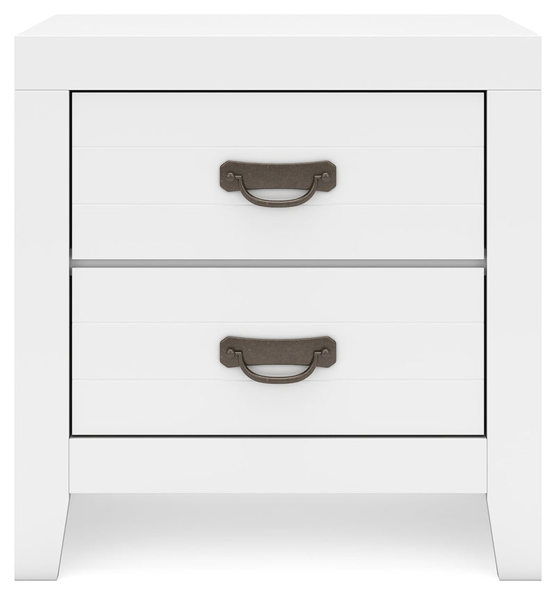 Binterglen California King Panel Bed with 2 Nightstands in White from Ashley - Lara Furniture