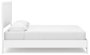 Binterglen California King Panel Bed with 2 Nightstands in White from Ashley - Lara Furniture