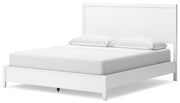 Binterglen California King Panel Bed with 2 Nightstands in White from Ashley - Lara Furniture