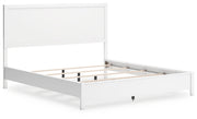 Binterglen California King Panel Bed with 2 Nightstands in White from Ashley - Lara Furniture