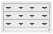 Binterglen California King Panel Bed with Dresser and 2 Nightstands in White from Ashley - Lara Furniture
