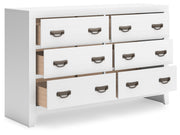 Binterglen California King Panel Bed with Dresser and 2 Nightstands in White from Ashley - Lara Furniture