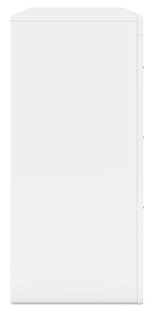 Binterglen Full Panel Bed with Dresser and Nightstand in White - Lara FurnitureYouth Bedroom Set