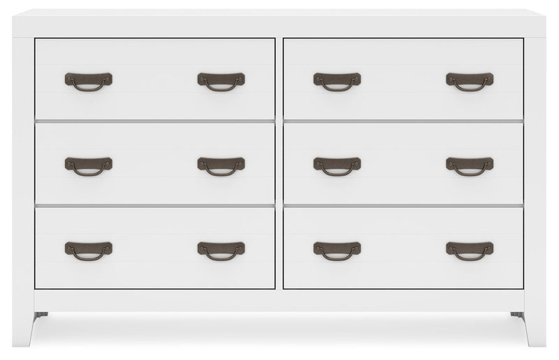 Binterglen Full Panel Bed with Dresser and Nightstand in White - Lara FurnitureYouth Bedroom Set