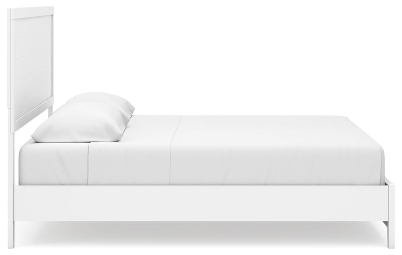Binterglen King Panel Bed with Dresser and 2 Nightstands in White from Ashley - Lara Furniture