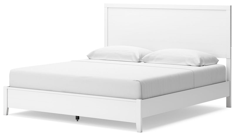 Binterglen King Panel Bed with Dresser and 2 Nightstands in White from Ashley - Lara Furniture