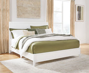 Binterglen King Panel Bed with Dresser and 2 Nightstands in White from Ashley - Lara Furniture