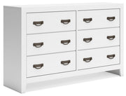 Binterglen King Panel Bed with Dresser and 2 Nightstands in White from Ashley - Lara Furniture