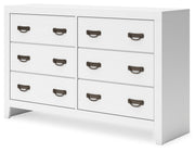 Binterglen King Panel Bed with Dresser and 2 Nightstands in White from Ashley - Lara Furniture