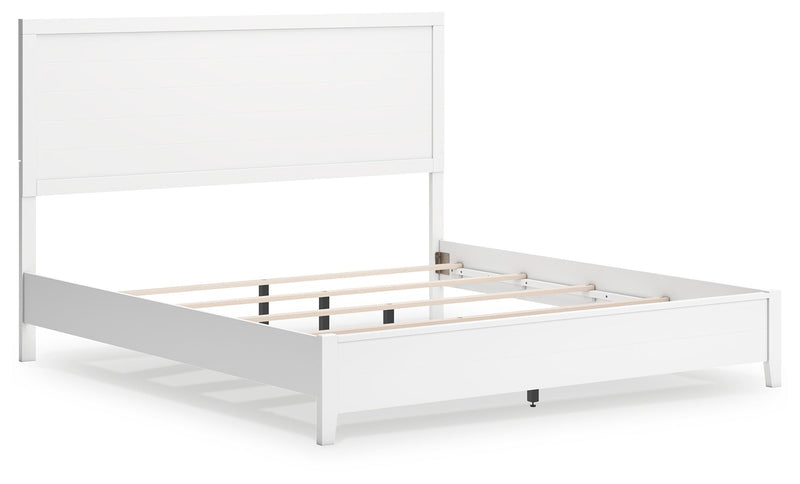 Binterglen King Panel Bed with Dresser and Nightstand in White - Lara FurnitureBedroom Set