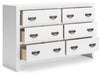 Binterglen King Panel Bed with Dresser and Nightstand in White - Gate FurnitureBedroom Set