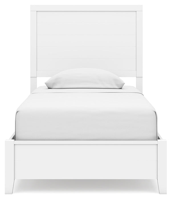 Binterglen Twin Panel Bed with Dresser and Nightstand in White - Gate FurnitureYouth Bedroom Set