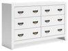 Binterglen Twin Panel Bed with Dresser and Nightstand in White - Gate FurnitureYouth Bedroom Set