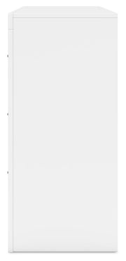 Binterglen Twin Panel Bed with Dresser in White - PKG016596