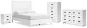 Binterglen White Full Panel Bed, Dresser, Chest and Nightstand - B427B17