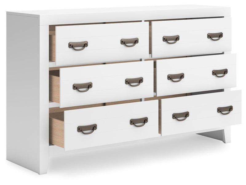 Binterglen White Full Panel Bed, Dresser, Chest and Nightstand - B427B17