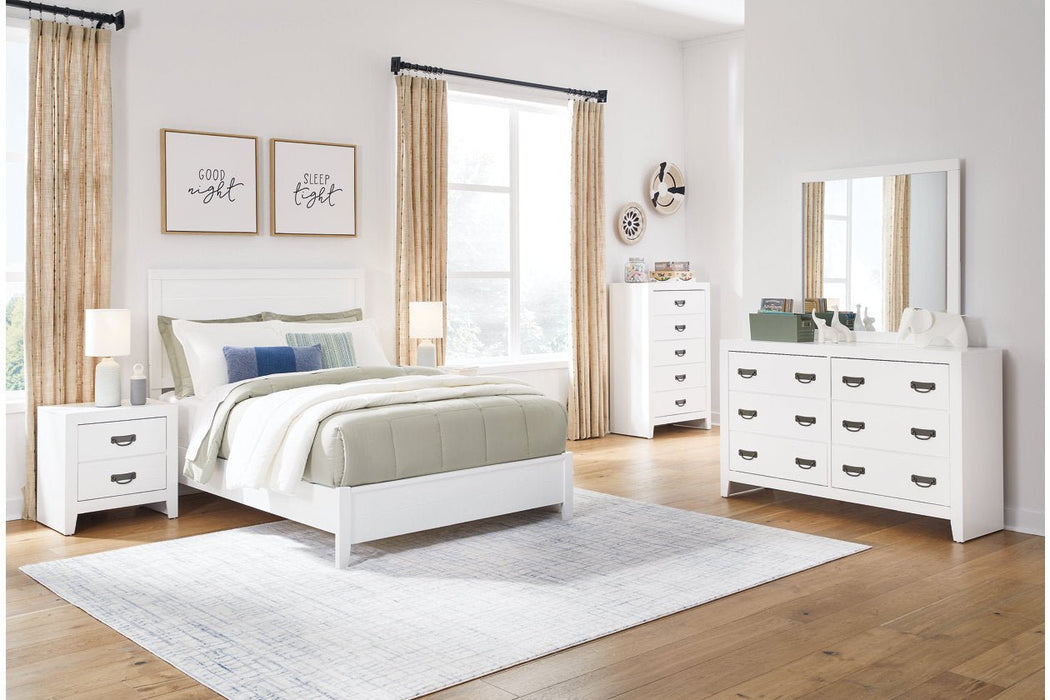 Binterglen White Full Panel Bed - Gate FurnitureFull Bed