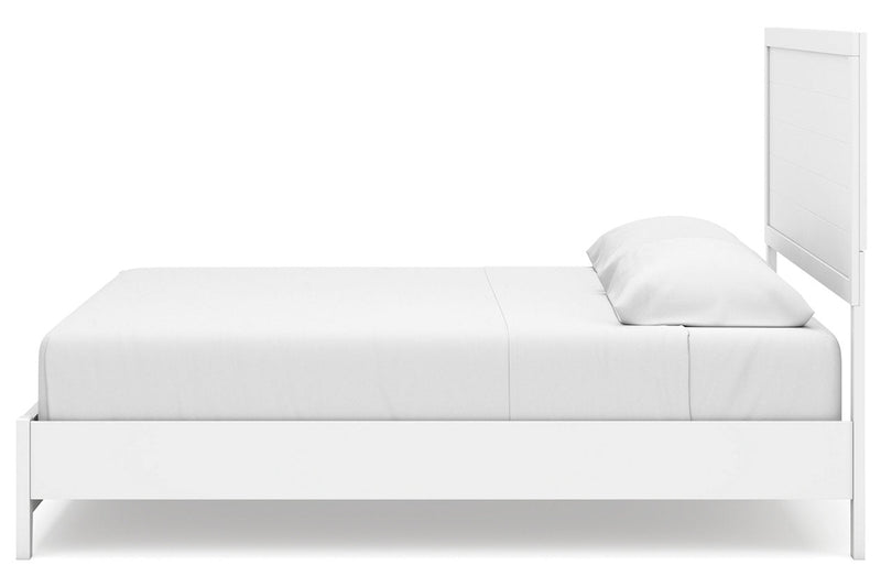 Binterglen White King Panel Bed - Lara FurnitureKing Bed