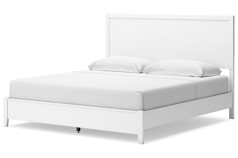 Binterglen White King Panel Bed - Lara FurnitureKing Bed