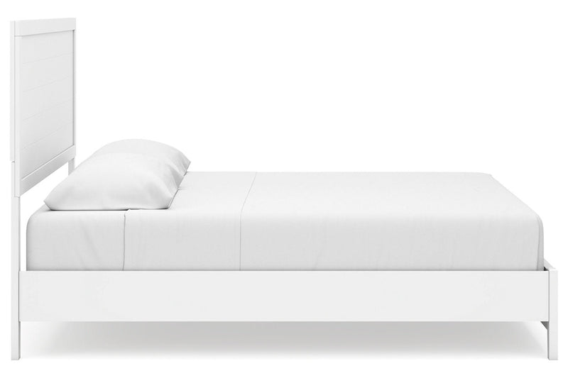 Binterglen White King Panel Bed - Lara FurnitureKing Bed