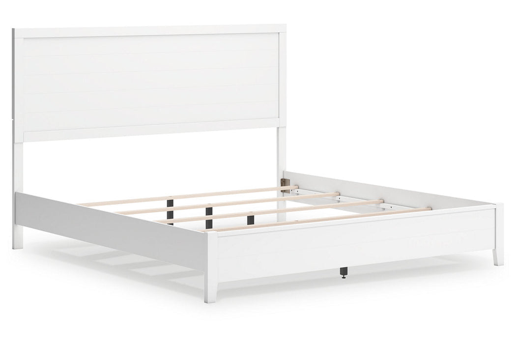 Binterglen White King Panel Bed - Gate FurnitureKing Bed