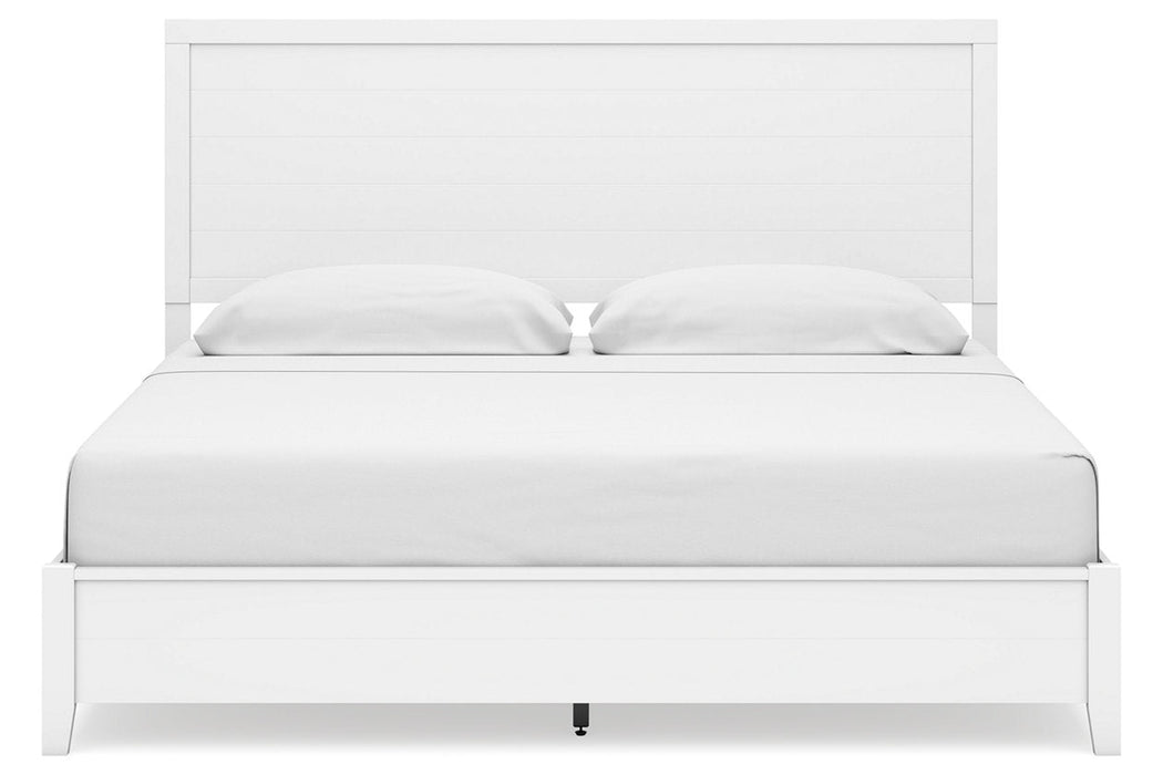 Binterglen White King Panel Bed - Gate FurnitureKing Bed