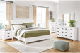 Binterglen White Queen Panel Bed - Gate FurnitureQueen Bed