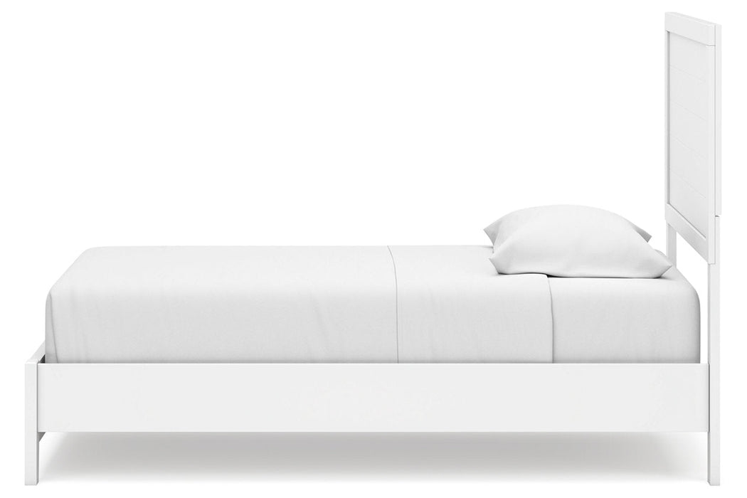 Binterglen White Twin Panel Bed - Gate FurnitureTwin Bed