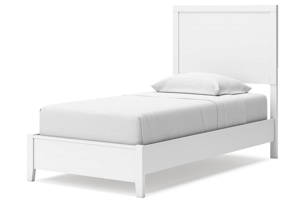 Binterglen White Twin Panel Bed - Gate FurnitureTwin Bed