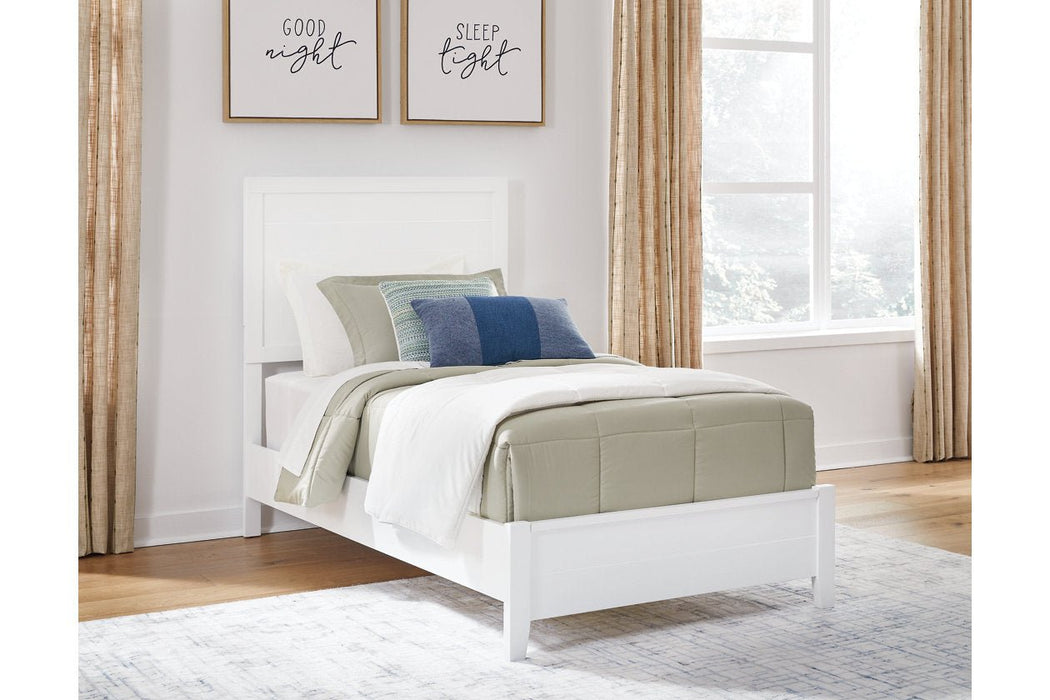 Binterglen White Twin Panel Bed - Gate FurnitureTwin Bed